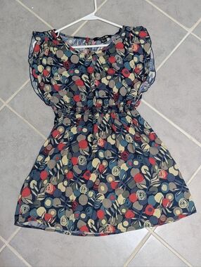 Forever 21 Womens Sleeveless Floral Dress 100% Rayon Size S Summer Casual Boho